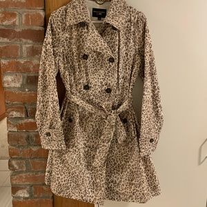 Banana republic mad men collection leopard trench coat